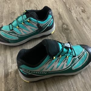 Salomon Teal and Black Athletic Shoes